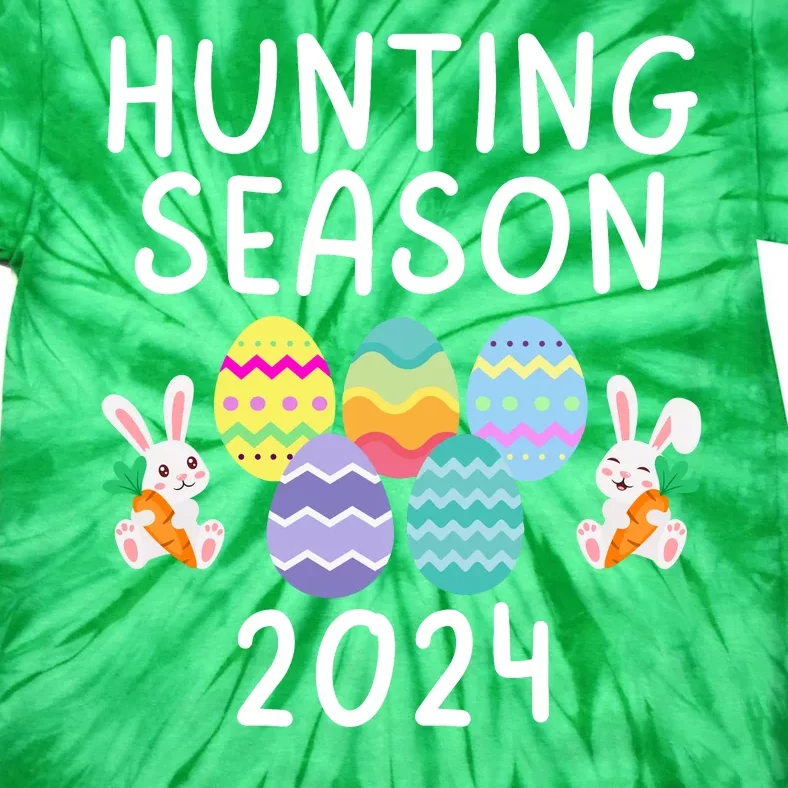 Hunting Season Eggs Funny Easter Day 2024 Egg Hunt Hunter Funny Easter Bunny Tie-Dye T-Shirt