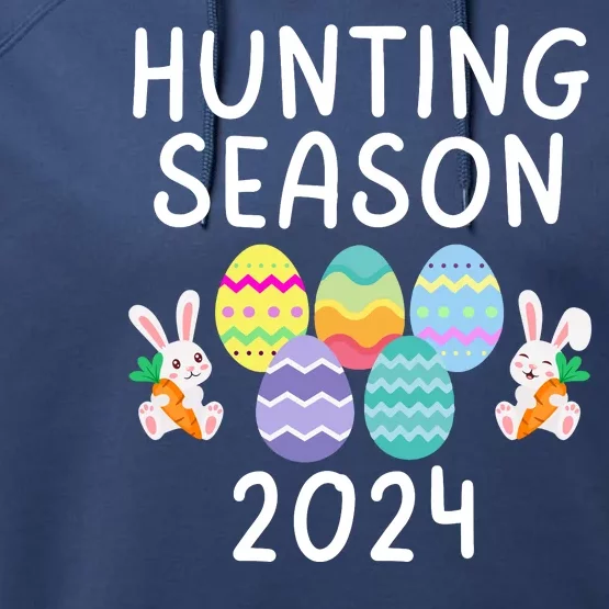 Hunting Season Eggs Funny Easter Day 2024 Egg Hunt Hunter Funny Easter Bunny Performance Fleece Hoodie