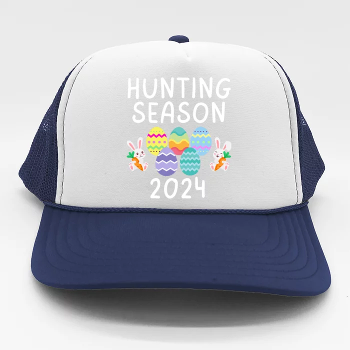 Hunting Season Eggs Funny Easter Day 2024 Egg Hunt Hunter Funny Easter Bunny Trucker Hat