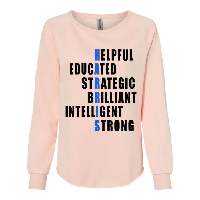 Harris Strong Educated Brilliant Strategic 2024 Election Womens California Wash Sweatshirt