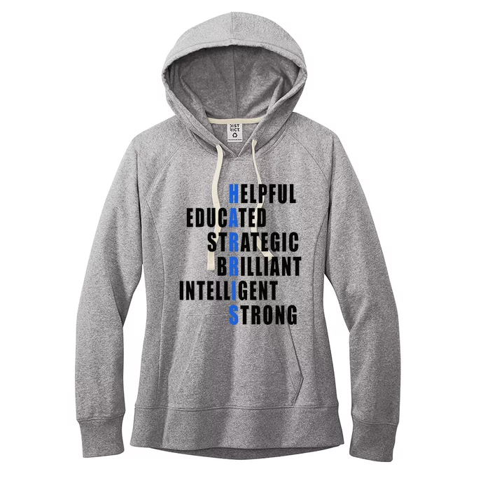 Harris Strong Educated Brilliant Strategic 2024 Election Women's Fleece Hoodie