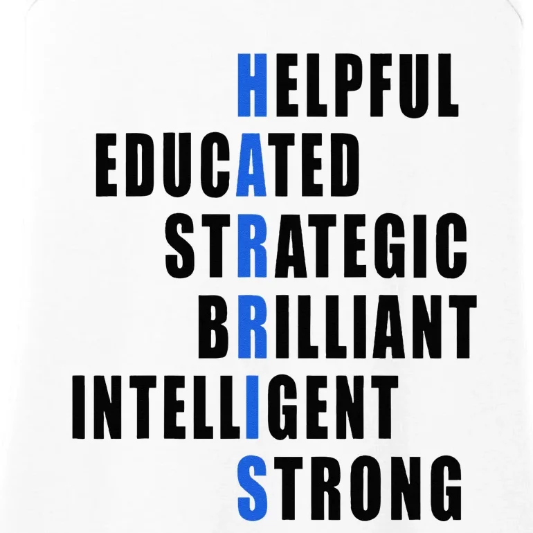 Harris Strong Educated Brilliant Strategic 2024 Election Ladies Essential Tank