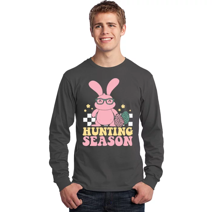 Hunting Season Easter Eggs Bunny Holiday Long Sleeve Shirt