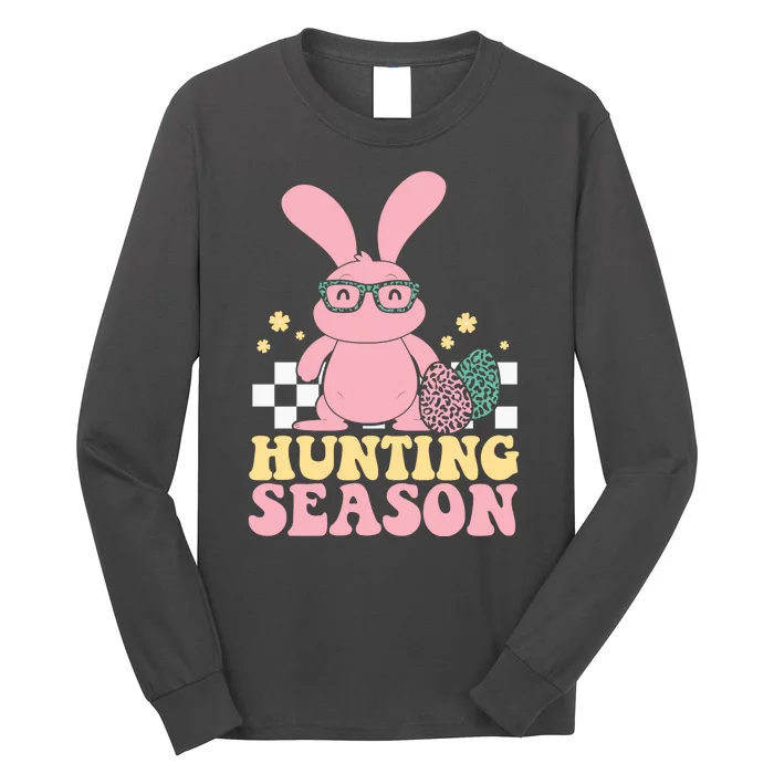 Hunting Season Easter Eggs Bunny Holiday Long Sleeve Shirt