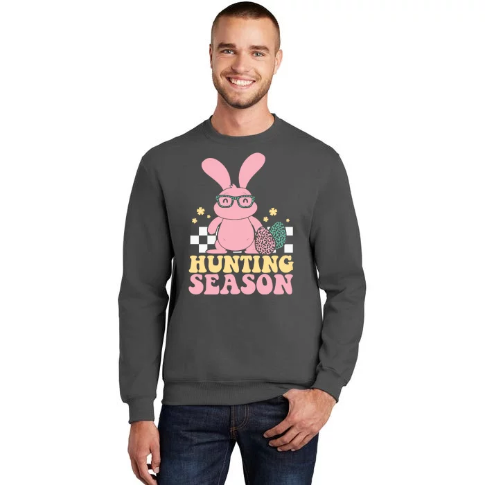 Hunting Season Easter Eggs Bunny Holiday Tall Sweatshirt