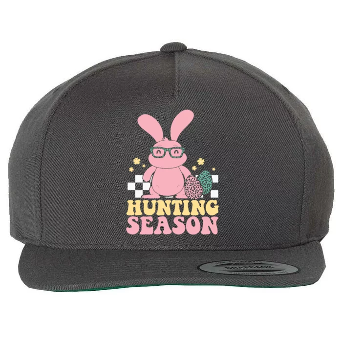 Hunting Season Easter Eggs Bunny Holiday Wool Snapback Cap