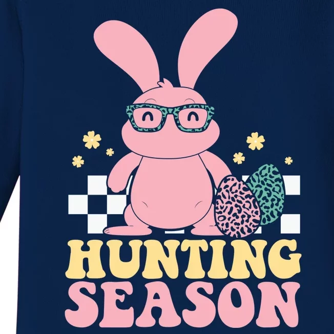 Hunting Season Easter Eggs Bunny Holiday Baby Long Sleeve Bodysuit