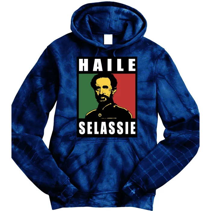 Haile Selassie Emperor Ethiopia Rastafari Tie Dye Hoodie