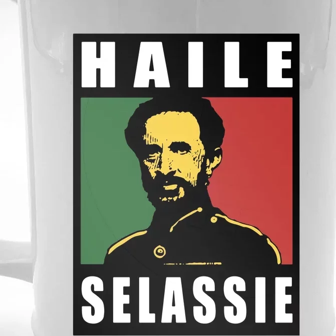 Haile Selassie Emperor Ethiopia Rastafari Front & Back Beer Stein