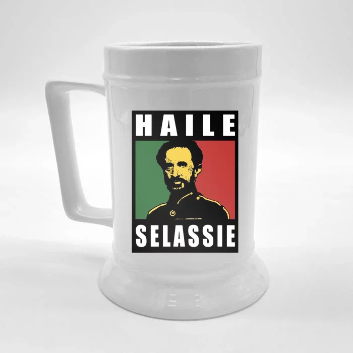 Haile Selassie Emperor Ethiopia Rastafari Front & Back Beer Stein