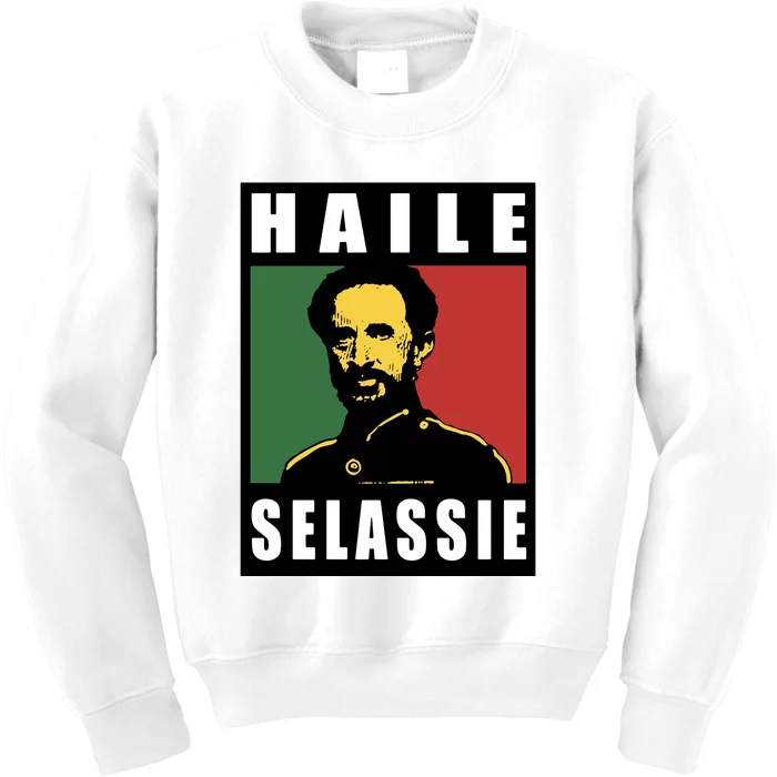 Haile Selassie Emperor Ethiopia Rastafari Kids Sweatshirt