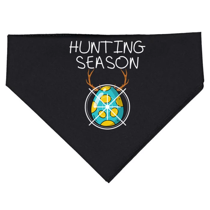 Hunting Season Eggs Deer Funny Easter Day Egg Hunt Hunter Gift USA-Made Doggie Bandana