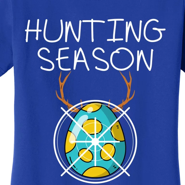 Hunting Season Eggs Deer Funny Easter Day Egg Hunt Hunter Gift Women's T-Shirt