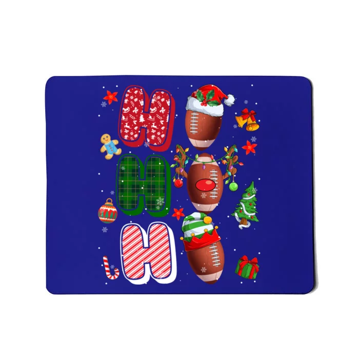 Hohoho Santa Elf Reindeer Football Ball Xmas Light Christmas Gift Mousepad