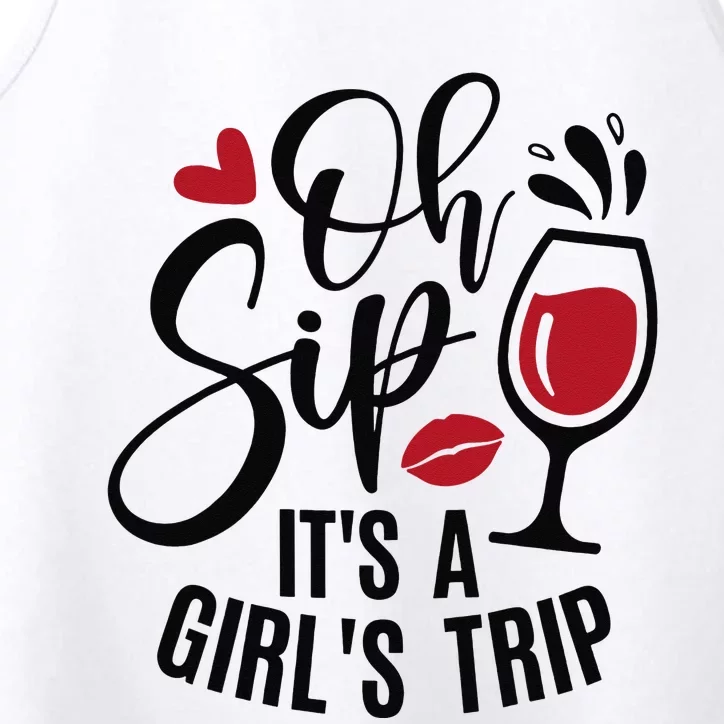 Hello Summer Family Vacation Oh Sip Its A Trip Performance Tank