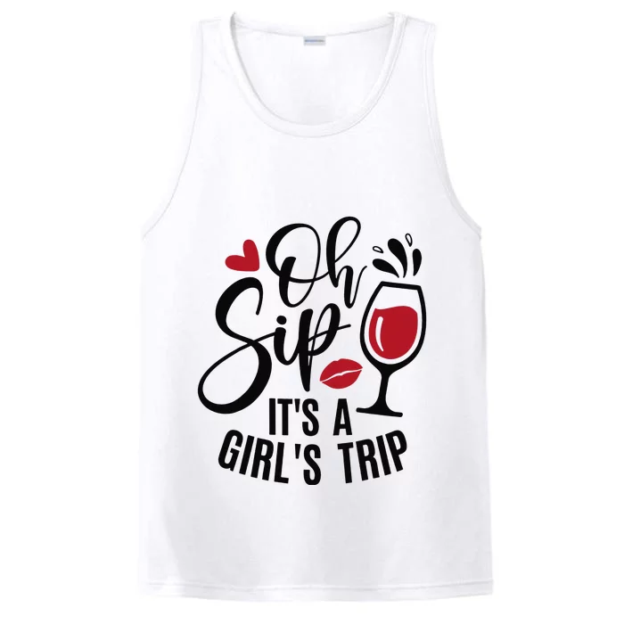 Hello Summer Family Vacation Oh Sip Its A Trip Performance Tank