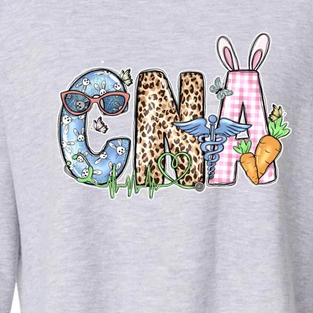 Hello Spring Floral Stethoscope Happy Easter Nurse Cna Cma Cool Gift Cropped Pullover Crew