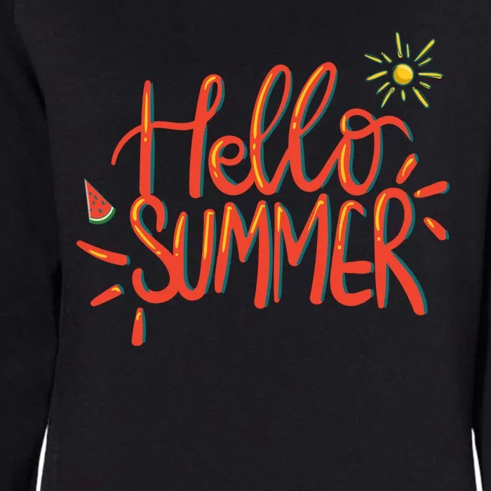 Hello Summer Fun Cute Womens California Wash Sweatshirt