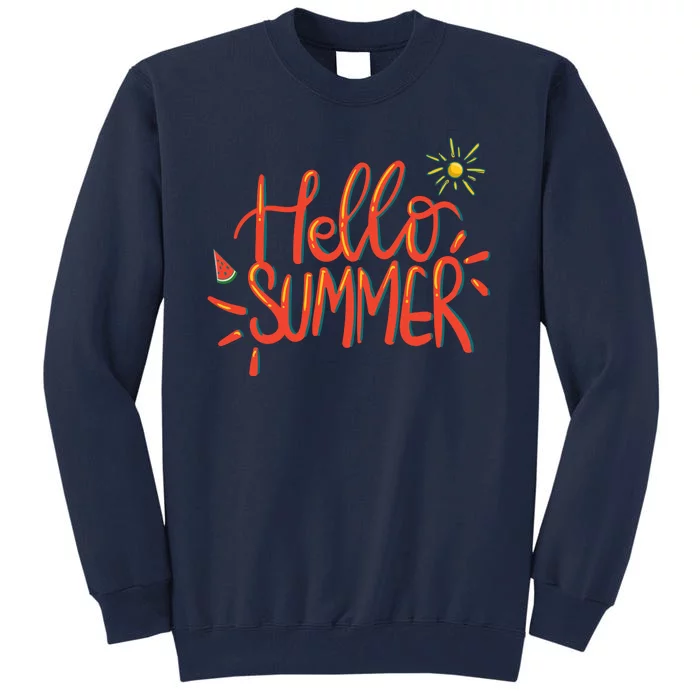 Hello Summer Fun Cute Tall Sweatshirt