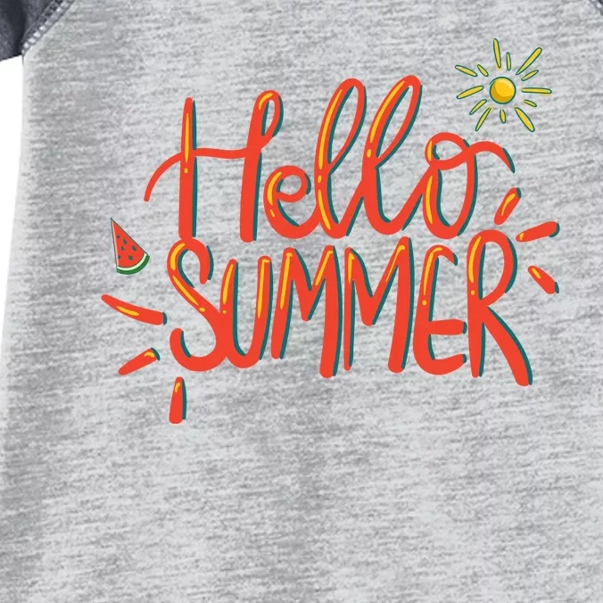 Hello Summer Fun Cute Infant Baby Jersey Bodysuit