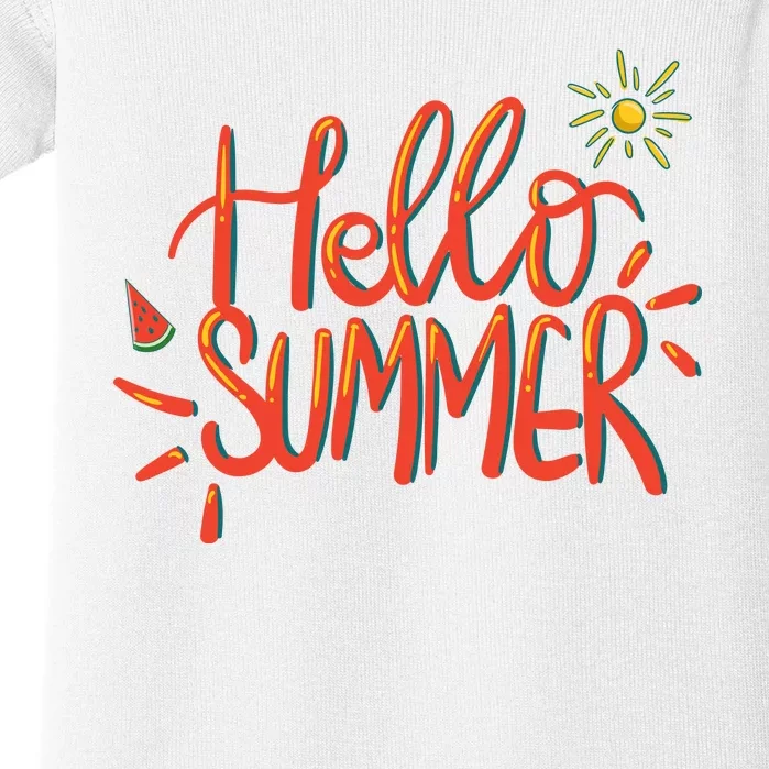 Hello Summer Fun Cute Baby Bodysuit