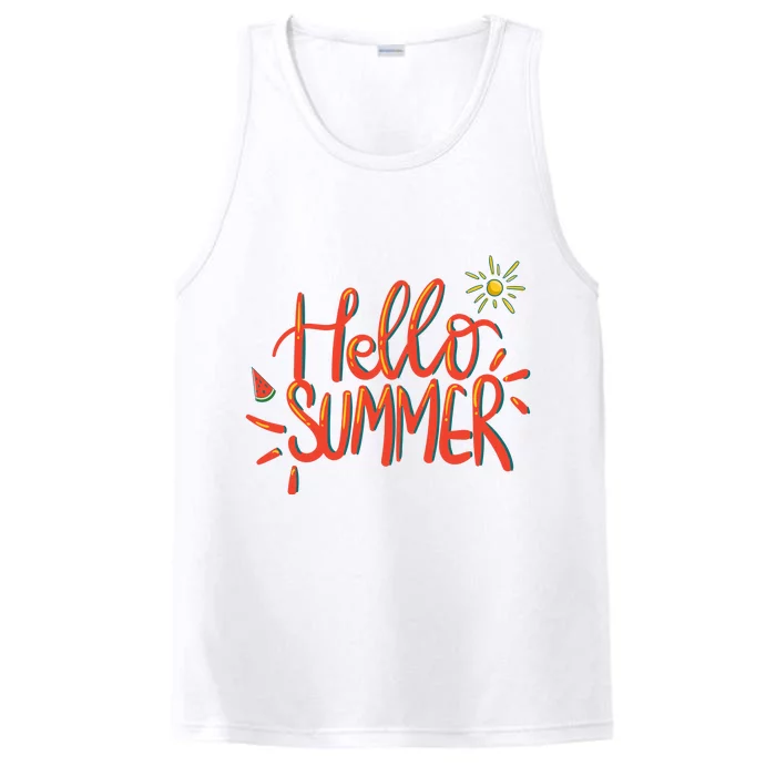 Hello Summer Fun Cute Performance Tank