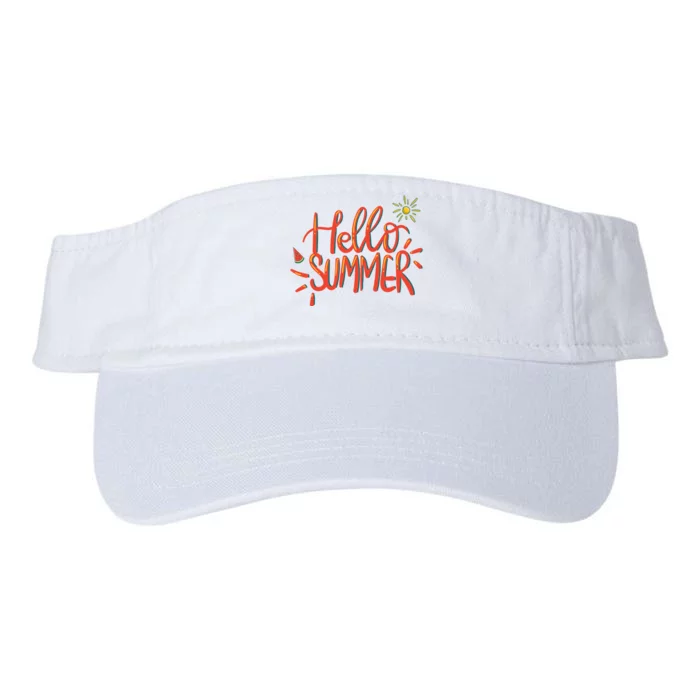 Hello Summer Fun Cute Valucap Bio-Washed Visor