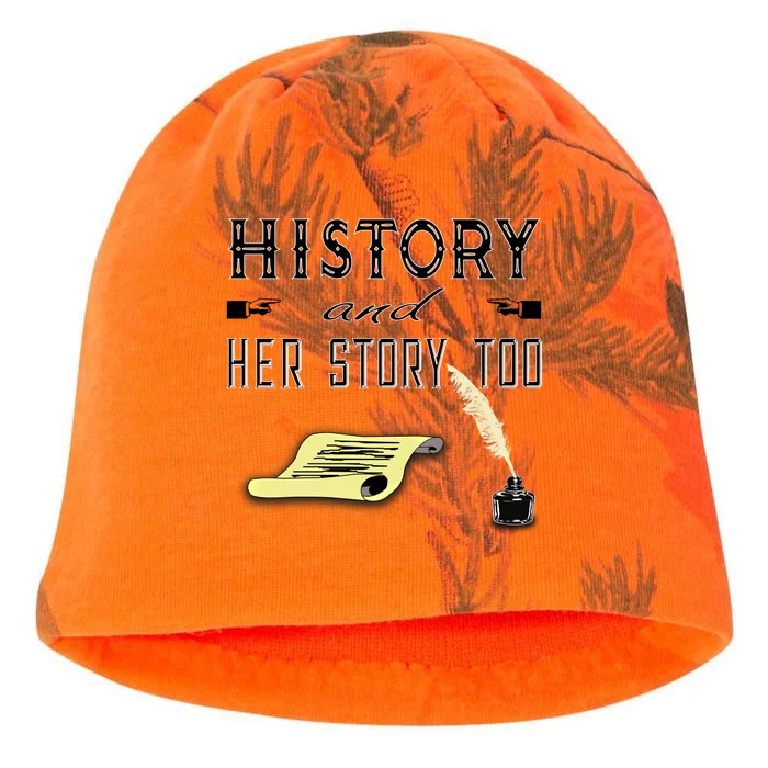 Her Story For History Major Teacher Student Feminist Great Gift Kati - Camo Knit Beanie