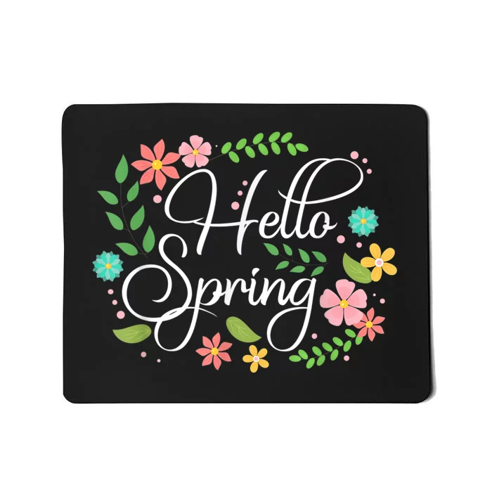 Hello Spring Flowers Costume Floral First Day Of Spring Mousepad