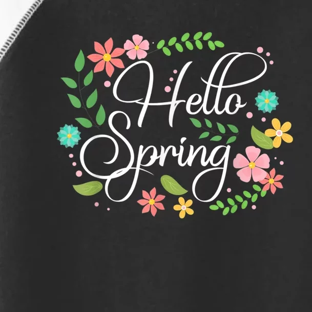 Hello Spring Flowers Costume Floral First Day Of Spring Toddler Fine Jersey T-Shirt