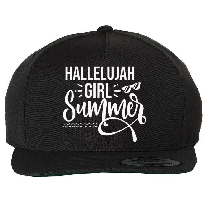 Hallelujah Summer Funny Saying Quote Summer Wool Snapback Cap