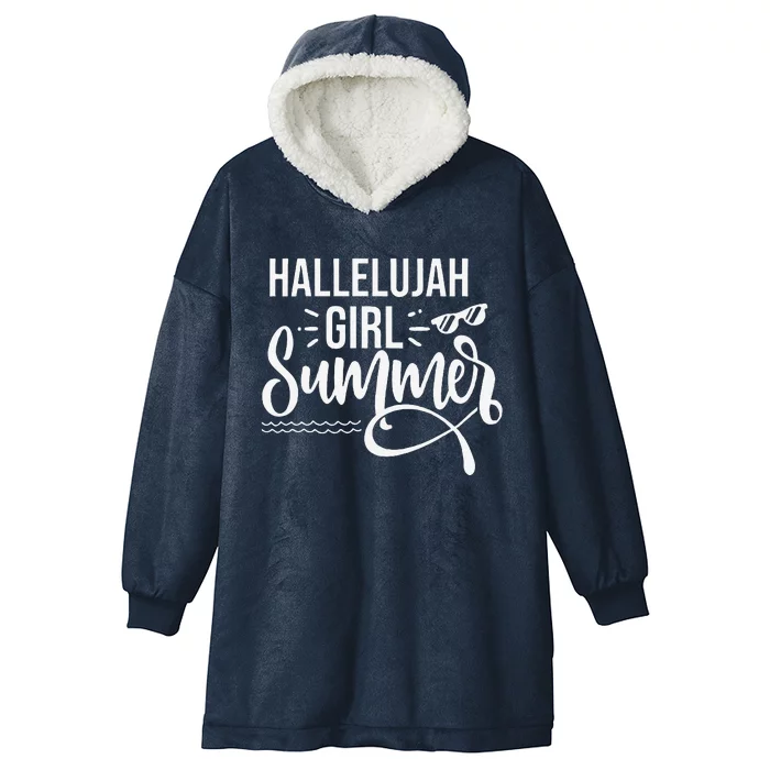 Hallelujah Summer Funny Saying Quote Summer Hooded Wearable Blanket