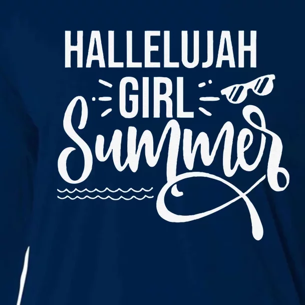 Hallelujah Summer Funny Saying Quote Summer Cooling Performance Long Sleeve Crew