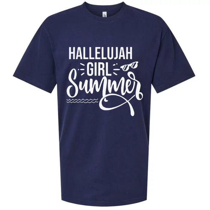 Hallelujah Summer Funny Saying Quote Summer Sueded Cloud Jersey T-Shirt