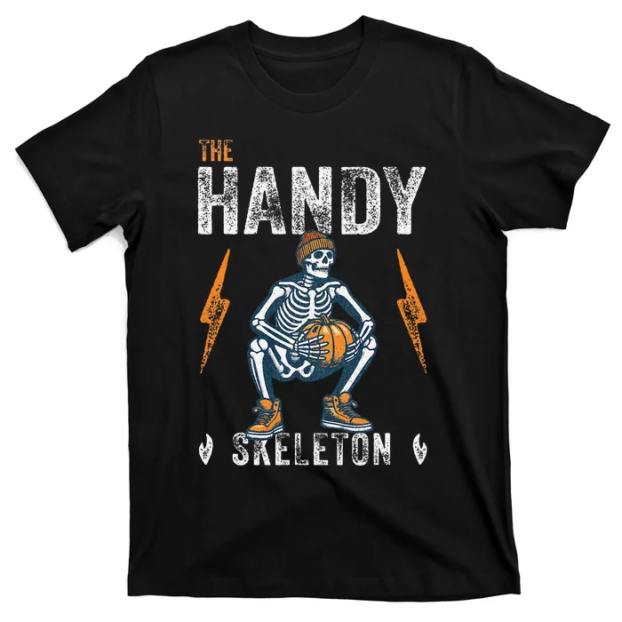 Handy Skeleton Funny Halloween Matching T-Shirt