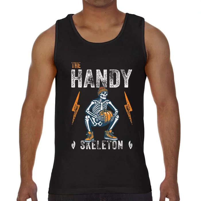 Handy Skeleton Funny Halloween Matching Comfort Colors® Tank Top