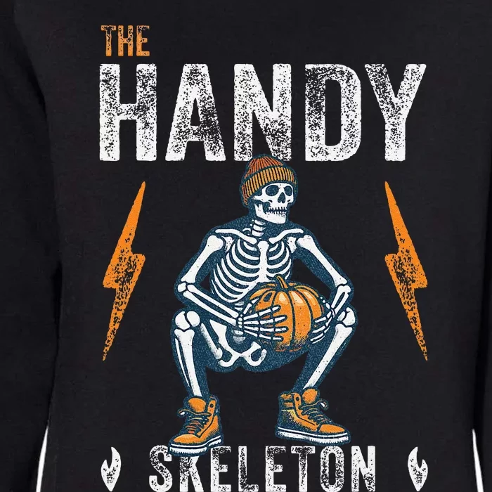 Handy Skeleton Funny Halloween Matching Womens California Wash Sweatshirt