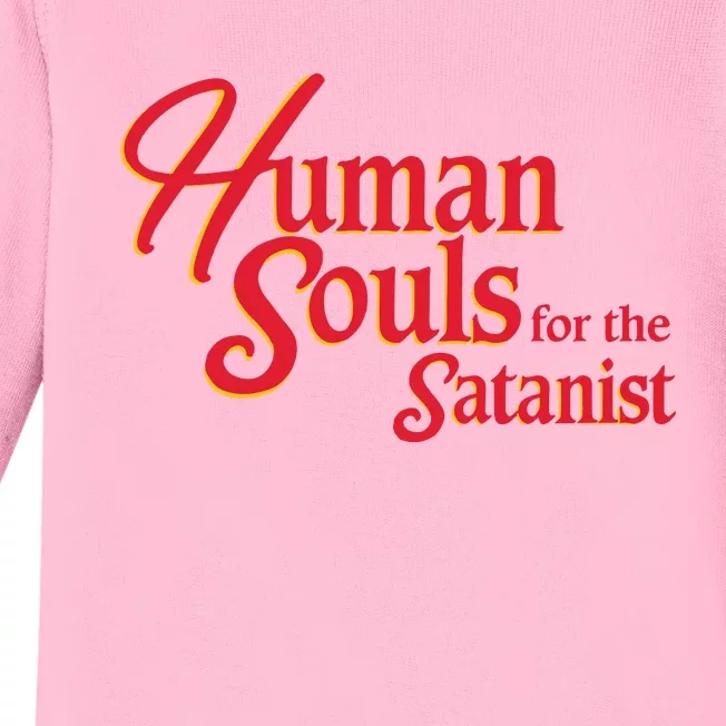 Human Souls For The Satanist Baby Long Sleeve Bodysuit