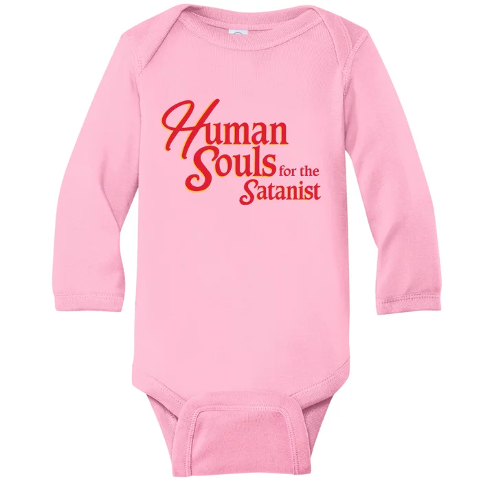 Human Souls For The Satanist Baby Long Sleeve Bodysuit