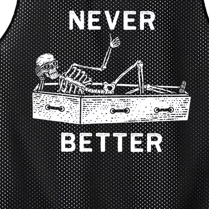 Halloween Shirts For Women Never Better Skeleton Funny Skull Mesh Reversible Basketball Jersey Tank