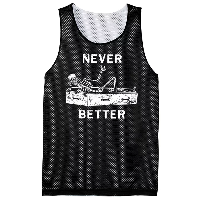 Halloween Shirts For Women Never Better Skeleton Funny Skull Mesh Reversible Basketball Jersey Tank