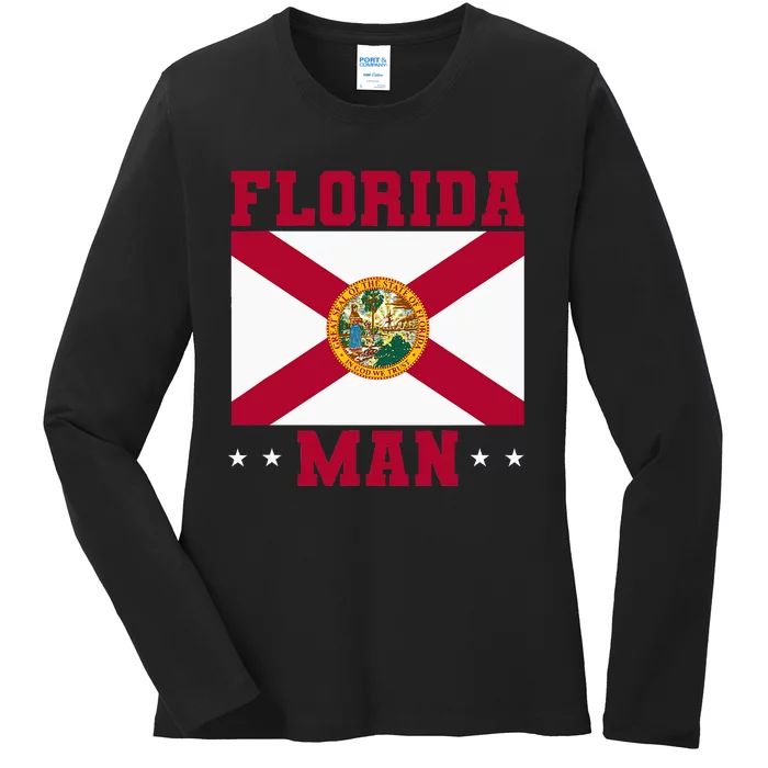 Home State Floridian Florida Man Ladies Long Sleeve Shirt