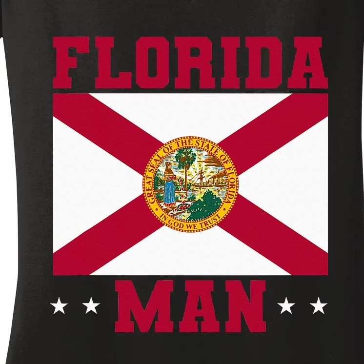 Home State Floridian Florida Man Women's V-Neck T-Shirt