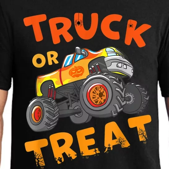 Halloween Shirt For Monster Truck Outfit For Boys Pajama Set