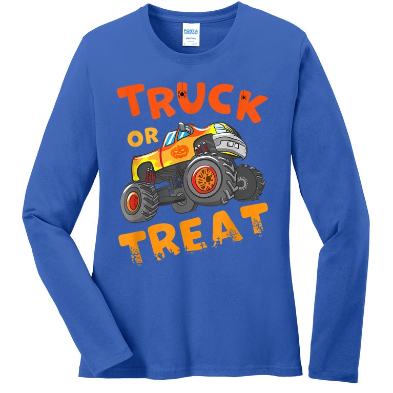 Halloween Shirt For Monster Truck Outfit For Boys Ladies Missy Fit Long Sleeve Shirt