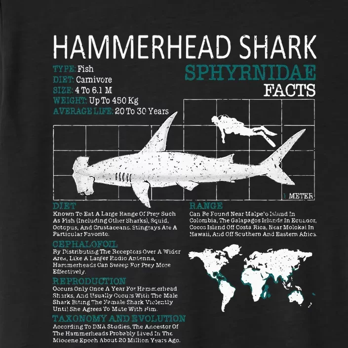 Hammerhead Shark Facts Shark Funny Lover Gift ChromaSoft Performance T-Shirt