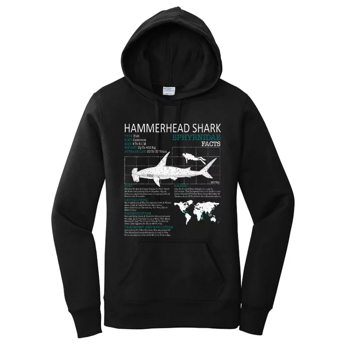 Hammerhead Shark Facts Shark Funny Lover Gift Women's Pullover Hoodie