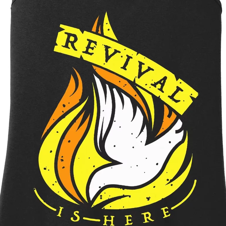 Holy SpiritS Fire Of Revival Is Here Christian Ladies Essential Tank