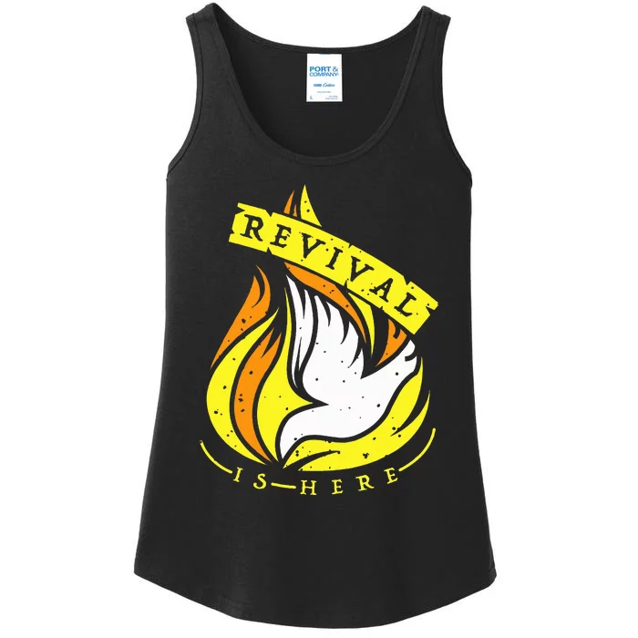 Holy SpiritS Fire Of Revival Is Here Christian Ladies Essential Tank