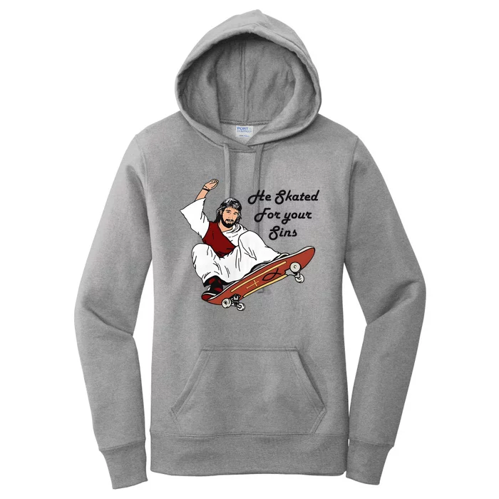 He Skated For Your Sins Women's Pullover Hoodie